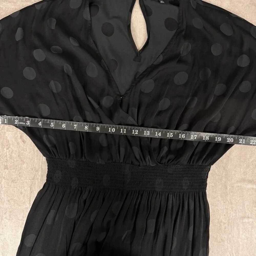 Madewell Wrap-Front Smock-Waist Jumpsuit in Dot Jacquard Size Medium
